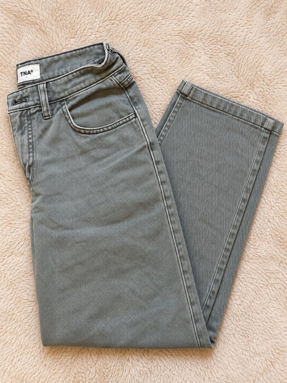 TNA Straight Leg Grey Jeans